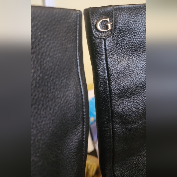 Guess LEATHER Black Knee High Boots - NEVER WORN - Picture 5 of 6